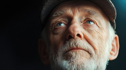 Wise Elderly Man Contemplating Life