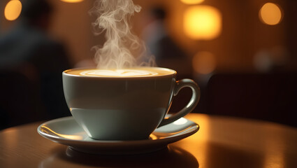 cup of coffee with smoke