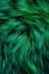 Fototapeta premium Close-up view of lush green grass leaves captured in motion against a dark background highlighting natural texture and depth