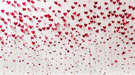 Valentine's Day backdrop with red hearts
