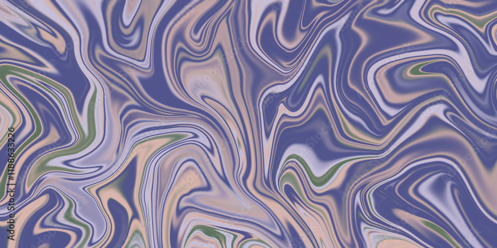 Poster a mesmerizing abstract pattern with swirling, fluid shapes in shades of blue, green, and beige, crea