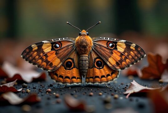 Mottled Umber Erannis defoliaria Late Autumn Moth - AI Photorealistic Art