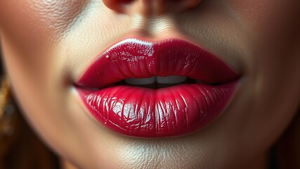 Obraz premium Smooth Lips: Nourishing Care & Stunning Appearance - AI Photo