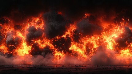 Inferno: A fiery spectacle of immense proportions, a breathtaking display of nature's raw power, capturing the essence of destruction and renewal.