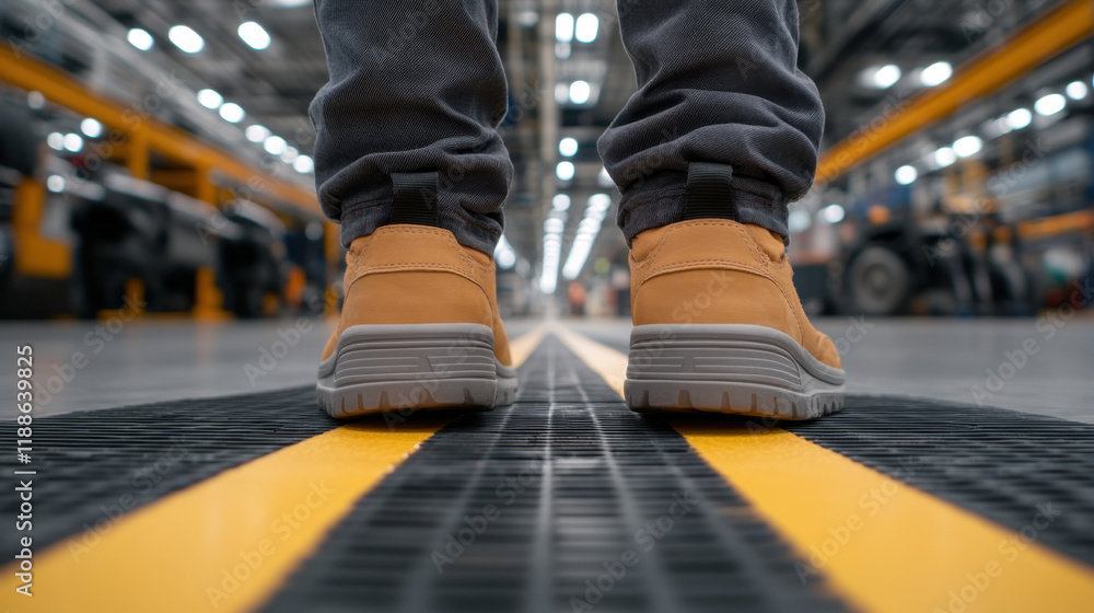 Poster safety zone, filename describes a stock image depicting a safety zone concept within a chaotic envir