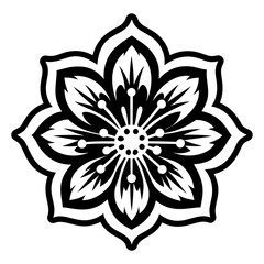 Obraz premium A filled style icon of flower tattoo