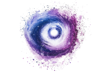 Isolated Galaxy Spiral Illustration on transparent Background for Use
