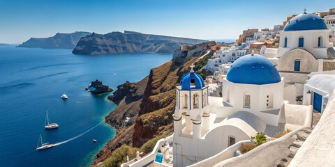 Obraz premium A Stunning Wide-Angle View of White Architectural Structures Against a Bright Sky