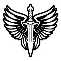 Fototapeta premium A glyph style icon of sword tattoo