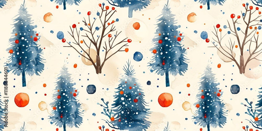 Poster adorable little fir tree with flawless design of dots on a pale background created by hand at an ext
