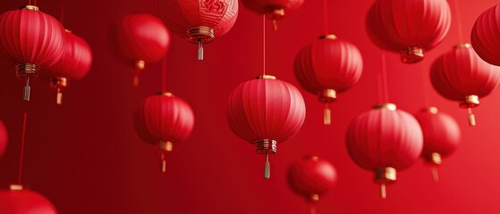 Lantern festival high-fidelity imagery in a colorful festive studio atmosphere