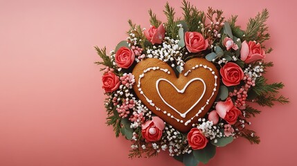 Valentines day concept cookies