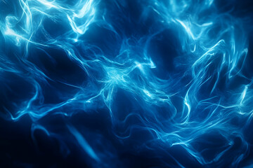 Obraz premium Abstract glowing blue network with dynamic lines and interconnected nodes for a futuristic feel