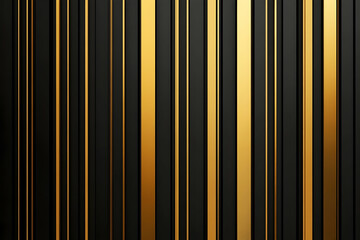 Abstract gold and black striped template, with a striking design featuring vertical golden accents