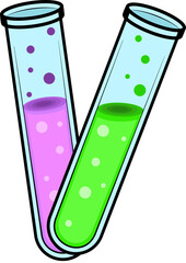 Chemical test tube vector illustration.