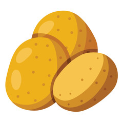 illustration of a Potato isolated on white background