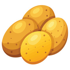 illustration of a Potato isolated on white background