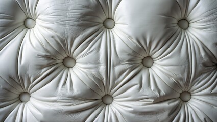 Fototapeta premium Elegant white leather upholstery background texture