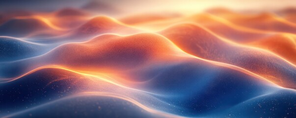 Obraz premium Abstract Landscape: Celestial Dunes at Sunrise