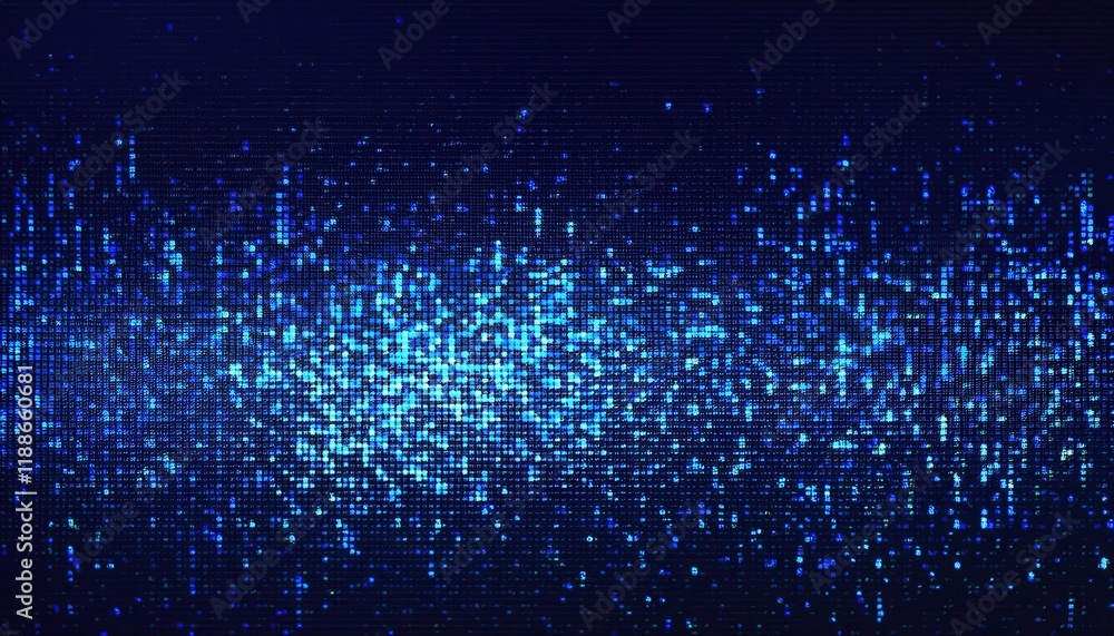 Aufkleber glowing blue digital matrix background with binary code and abstract data flow, perfect for tech visuals and futuristic concepts