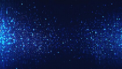 glowing blue digital matrix background with binary code and abstract data flow, perfect for tech visuals and futuristic concepts