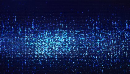 glowing blue digital matrix background with binary code and abstract data flow, perfect for tech visuals and futuristic concepts