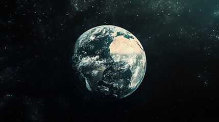 Obraz premium Stunning View of Planet Earth from Space: A Dark and Mysterious Celestial Scene