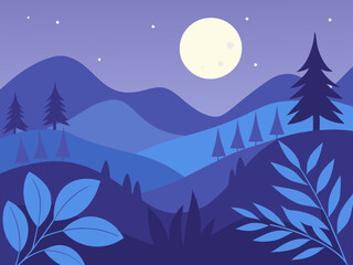 night nature illustration
