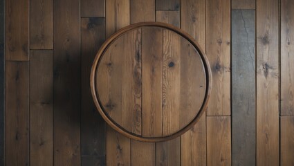 Empty wooden table ready for new arrangements