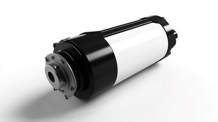 Simple 2D Profile of an Electric Motor in Black and White