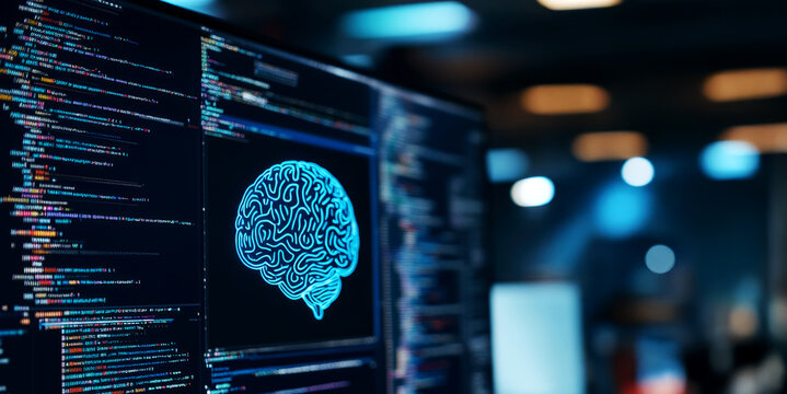 Exploring advanced ai programming techniques technology lab digital artwork high-tech environment close-up view innovation in artificial intelligence - Powered by Adobe