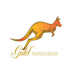 Kangaroo logo, symbol, icon, graphic, vector.