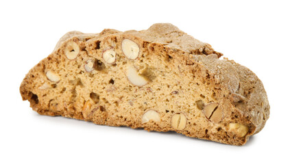 Traditional Italian almond biscuit (Cantucci) isolated on white