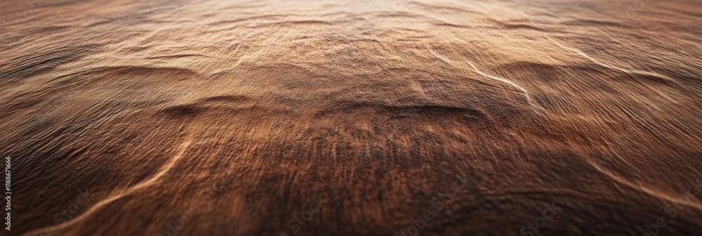 Poster 3d representation of a wooden table surface with visible grains and texture, surrounded by copy spac