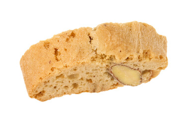 Traditional Italian almond biscuit (Cantucci) isolated on white