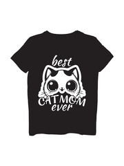 "Best Cat Mom Ever: Adorable Cat-Themed T-Shirt Design"

