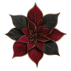 Fototapeta premium Vibrant holiday poinsettia illustration digital artwork festive decor floral design