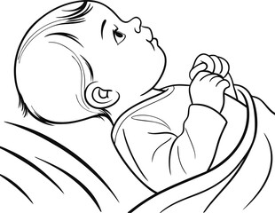 Pretty baby vector art 