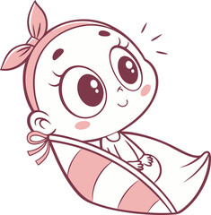 Pretty baby vector art 