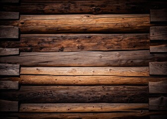 Naklejka premium Old rustic wood plank wall texture background