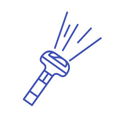 Line icon of flashlight
