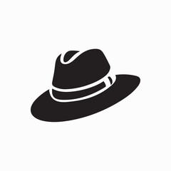 Cowboy hat silhouette. cowboy hat isolated on white background. Vector illustration. cowboy hat illustration. hand drawn cowboy hat.
