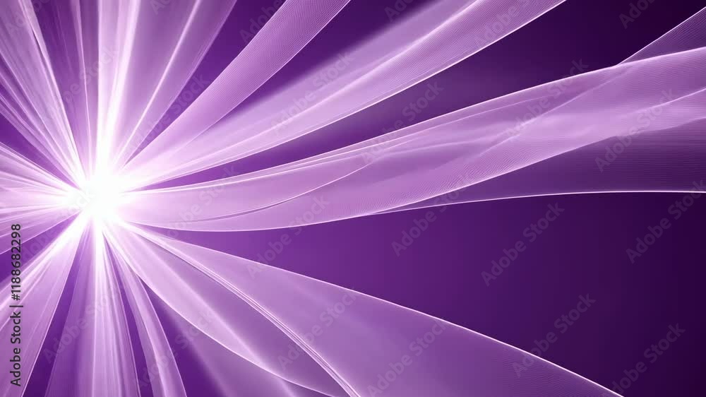 Poster soft purple waves of light create an ethereal atmosphere in an abstract design showcasing fluid moti