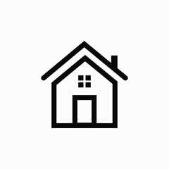 Home button icon. Home page icon. Simple house symbols. Building icon. Vector illustration