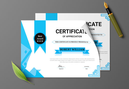 Certificate Template Layout