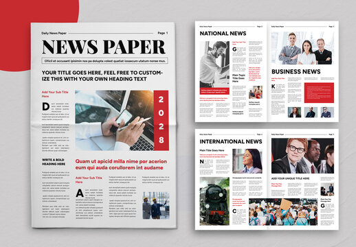 Classic Newspaper Template Layout