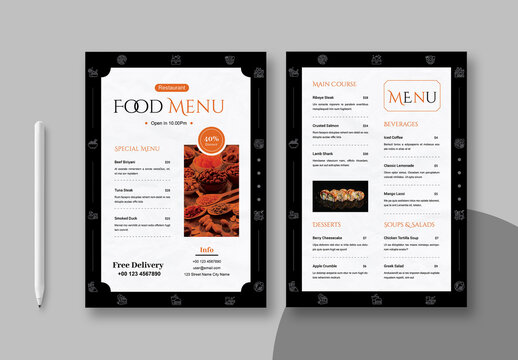 Food Menu Layout