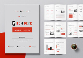 Creative Pitch Deck Brochure Design Template Layout