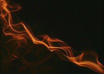Fototapeta premium Abstract fiery orange and red flames on black background