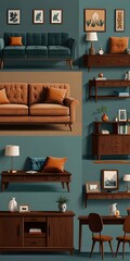 living room interior with furniture
